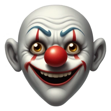 Creepy clown with creepy eyes  sticker