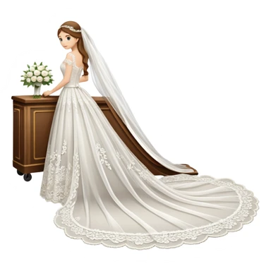 White Wedding train sticker