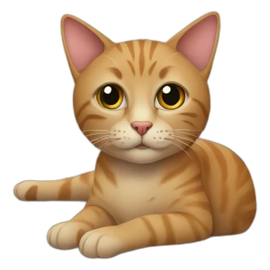 a cat at home sticker