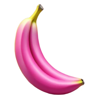 1 Realistic large Hot pink banana with glitter  sticker
