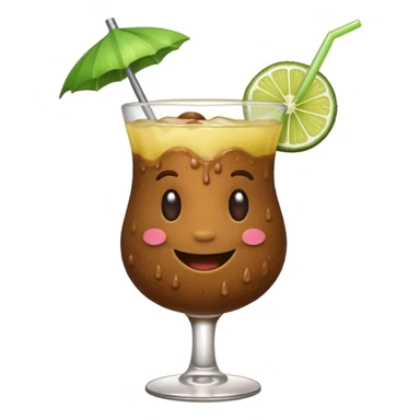 A poop drinking a margarita sticker
