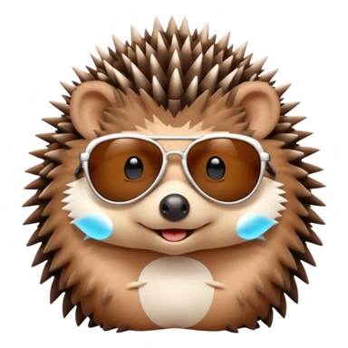 hedgehog with sunglasses sticker