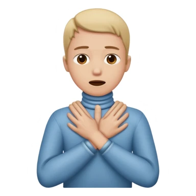 choking its neck with two hands crossed sticker