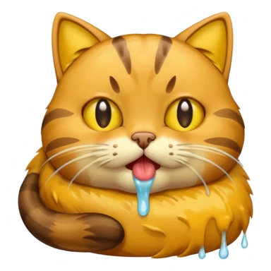 cat vomits sticker