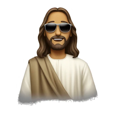 Jesus wearing shades sticker