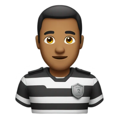 a guy in jail uniform sticker