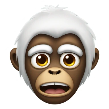 flustered cold monkey sticker