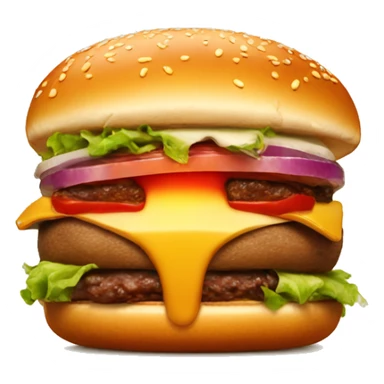 Juicy burger that is on fire sticker