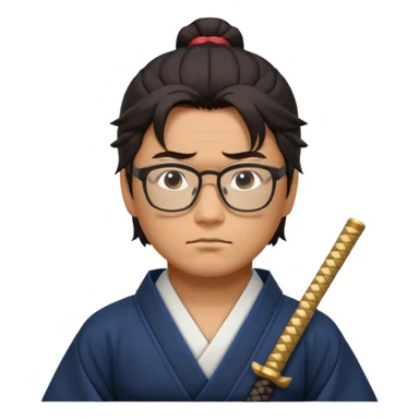 gözlüklü samuray sticker