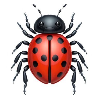 transparent robot ladybug with circuit boards sticker