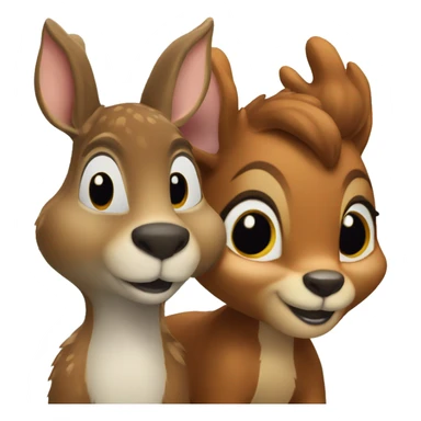 deer and squirrel dating sticker