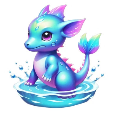 Kawaii Edgy Dark Pretty Nebulae Shiny Beautiful Aesthetic Water-Gradient Fakémon-Digimon-creature sticker