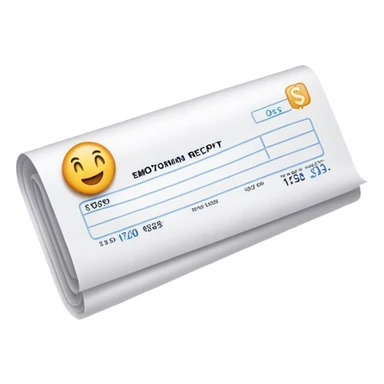 very long receipt sticker