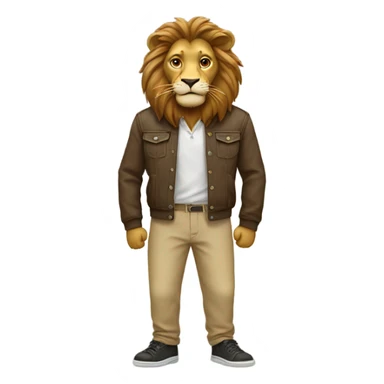 lion with trousers sticker