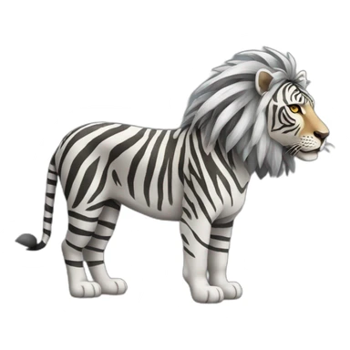 zèbre qui se bat avec un lion sticker