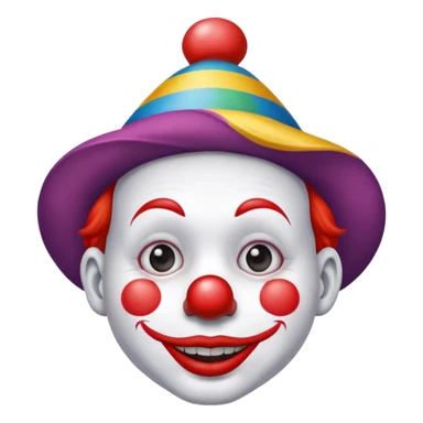 Sad clown sticker