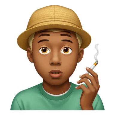 Tyler the creator lighting two cigarettes from his nose  sticker