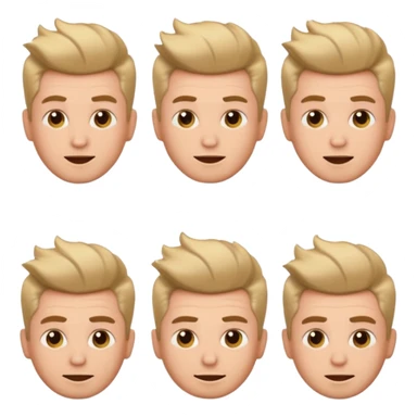 buat kan saya emoji berupa icon cowo dengan potongan quiff rapih dengan berbagai ekspresi sticker