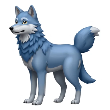 blue wolf sticker