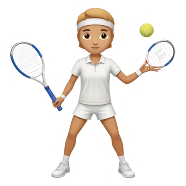 High resolution full body of a tennis player sticker