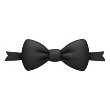 cinta negra con forma de lazo sticker