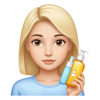 Girl skin care sticker