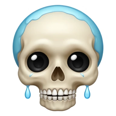 Crying skull sticker