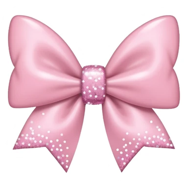 super pale pink bow confetti but the paper confetti are the pale pink bows all spread out with white tiny glitter sticker