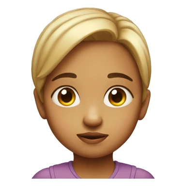 A little girl giving Side eye sticker