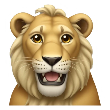 Leão dando beleza sticker