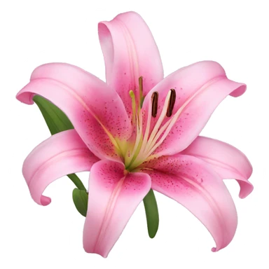 Pink lily sticker