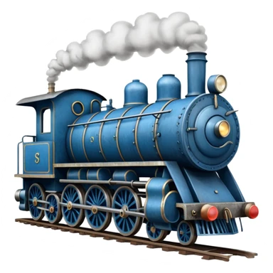 Make a blue steam train sticker