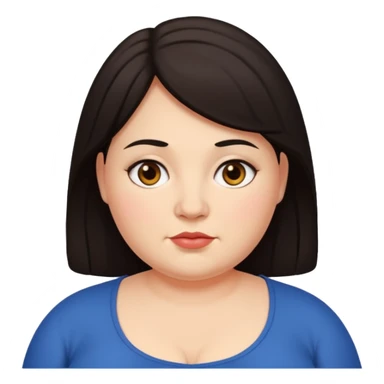 Darkhaired, slightly overweight woman. sticker