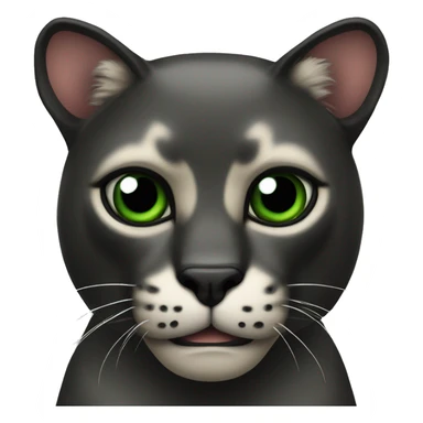 Animal pantera negra con ojos verdes sticker