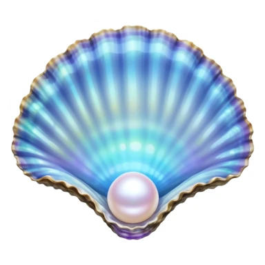 oyster with a glowing pearl sticker