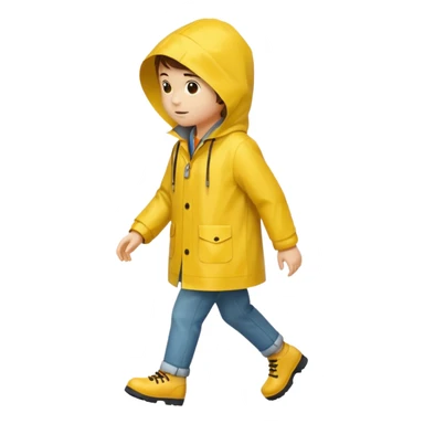 Raincoat Pedestrian sticker