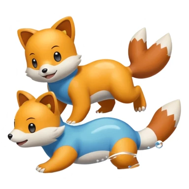 Buizel-Oshawott-Floatzel-Dewott-fusion sticker