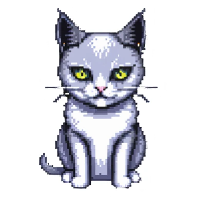 evil British cat sticker
