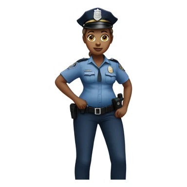 Realistic pregnant woman maternity photos police officer  sticker