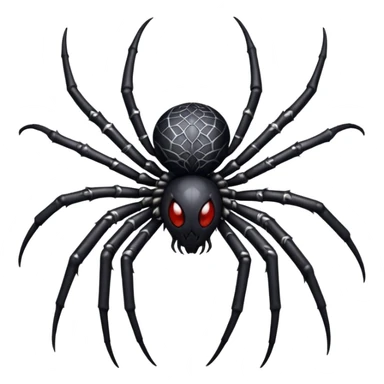 gothic spider, black and silver, mystical and ornate, no background sticker