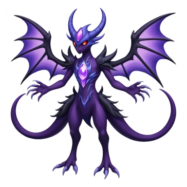 Lunala-Darkrai-Fakémon-hybrid-creature (full body)  sticker
