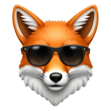 Fox with sunglasses sticker