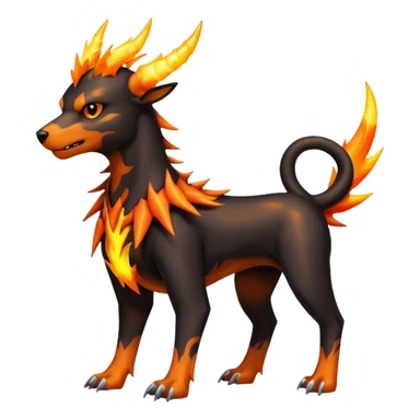 Houndoom-Electrike-Fakémon-hybrid-creature (full body)  sticker