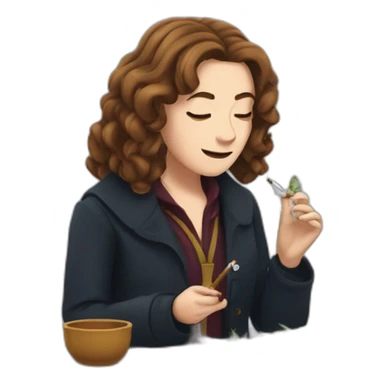 Hermione smoking herbs sticker
