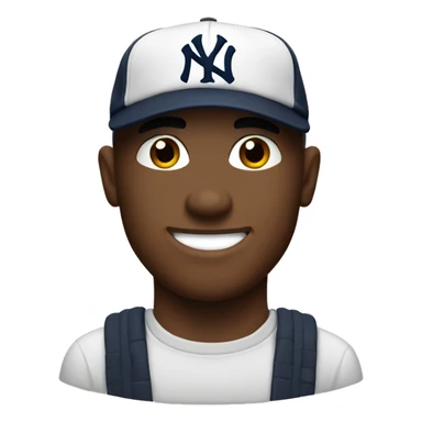 Brown NY yankee dad cap sticker