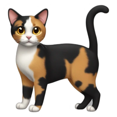calico-cat-and-black-female-cat sticker