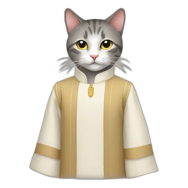 Cat in thobe sticker