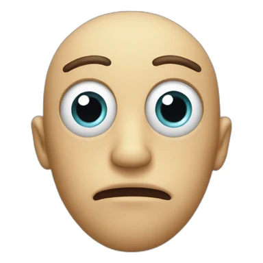 eyes bulging out of head sticker