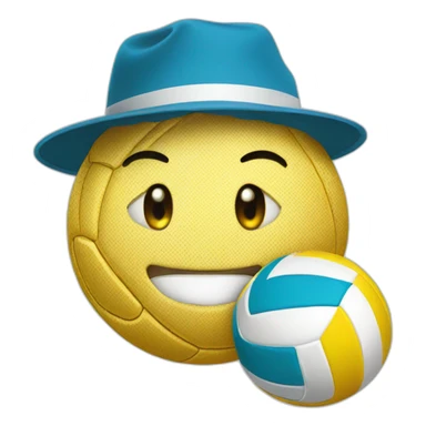 volleyball with coya hat sticker