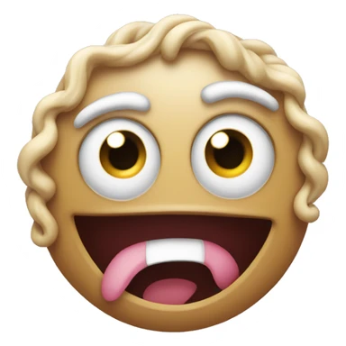 Swirly eyes with mouth open sticker